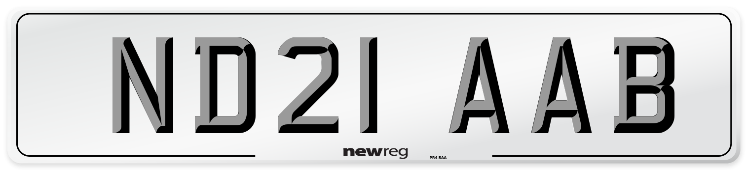 ND21 AAB Number Plate from New Reg